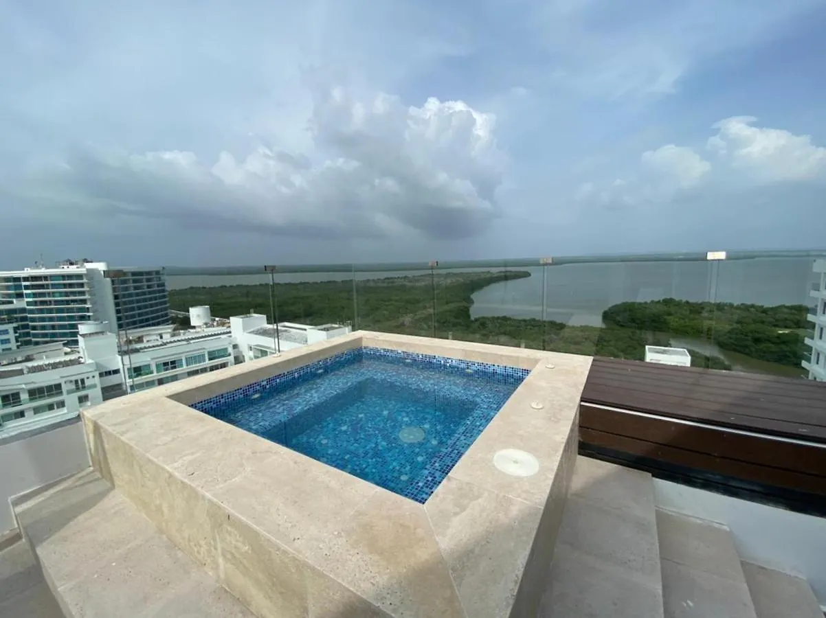 Apartment 12 Personas En Morros Apto Familiar Frente Al Mar Cartagena 4 Hab Playa Piscina
