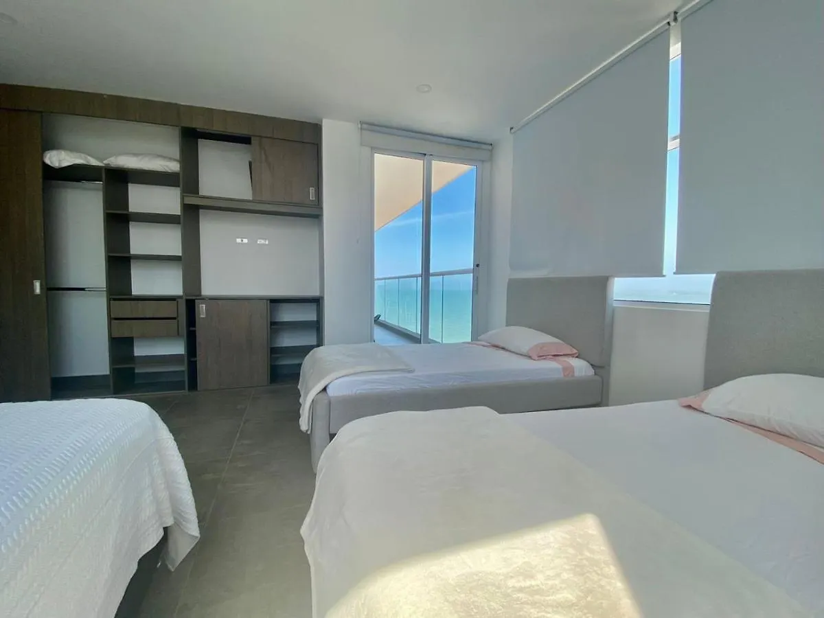 Apartment 12 Personas En Morros Apto Familiar Frente Al Mar Cartagena 4 Hab Playa Piscina